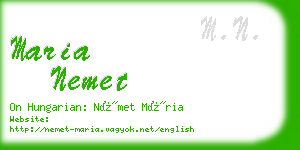 maria nemet business card